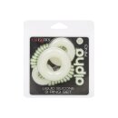 CalExotics Alpha Glow-In-The-Dark Liquid Silicone 3 Ring Set Glow in the dark