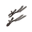 CalExotics Euphoria Collection nipple clamps with chain black
