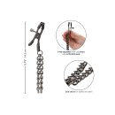 CalExotics Euphoria Collection nipple clamps with chain black
