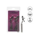 CalExotics Euphoria Collection nipple clamps with chain black