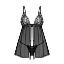 Obsessive Blomentis Babydoll Set Black M/L