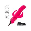 CalExotics Jack Rabbit Signature Heated Triple Fantasy Rabbit Pink