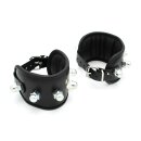 Kiotos Leather Padded Handcuffs Spikey Nuts