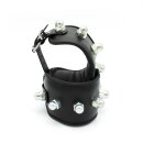 Kiotos Leather Padded Handcuffs Spikey Nuts