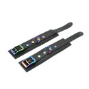 Kiotos Leather Handcuffs Black Rainbow