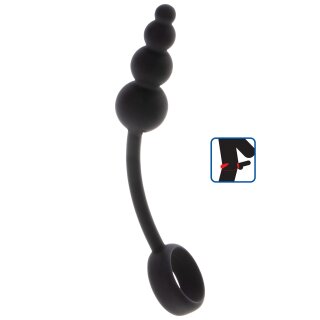 ToyJoy Manpower Anal Plug & Cock Ring Black