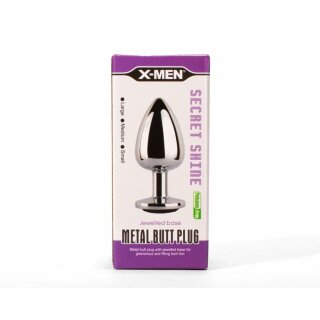 X-MEN Secret Shade Metal Butt Plug Black S 2,7 cm