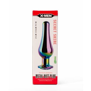 X-MEN Secret Shine Metal Butt Plug Rainbow S 3,2 cm
