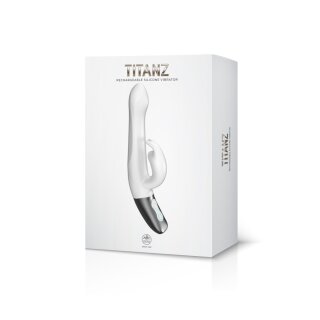 NMC Titanz 8.5 Inch Silicone Rechargeable Vibrator In Ivory White