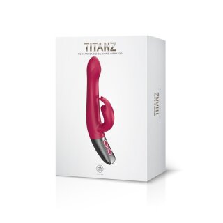 NMC Titanz 8.5 Inch Silicone Rechargeable Vibrator in Pink