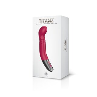 NMC Titanz 8 Inch Silicone Rechargeable Vibrator In Pink