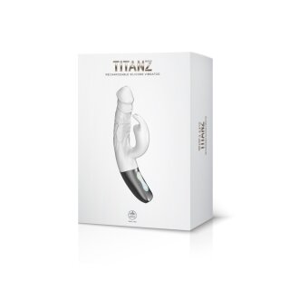 NMC Titanz 7 Inch Silicone Rechargeable Vibrator In Ivory White