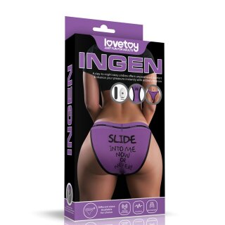 LoveToy Slide Printed Vibrating Sexy Panties Purple