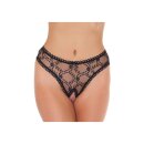 Amorable Transparent G-String with Open Crotch Black One...