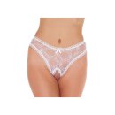 Amorable Transparent G-String with Open Crotch White One...