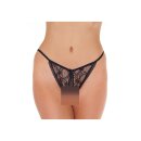 Amorable Tanga mit offenem Schritt Schwarz One Size