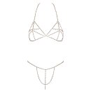Cottelli Collection Bra Set Chain Gold