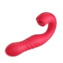 HoneyPlayBox - JOI Thrust 2 Pressure Sensing App Controlled Thrusting G-spot Vibrator & Tongue Clit Licker Red