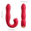 HoneyPlayBox - JOI Thrust 2 Pressure Sensing App Controlled Thrusting G-spot Vibrator & Tongue Clit Licker Red