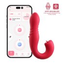 HoneyPlayBox - JOI Thrust 2 Pressure Sensing App Controlled Thrusting G-spot Vibrator & Tongue Clit Licker Red