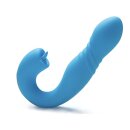 HoneyPlayBox JOI Thrust 2 Pressure Sensing App Controlled Thrusting G-spot Vibrator & Tongue Clit Licker Blue