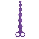 NMC 8 Inch Ribbed Silicone Anal Beads Purple