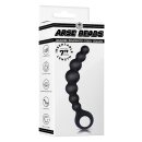 NMC 7 Inch Ribbed Silicone Anal Beads Black