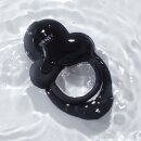 HoneyPlayBox - Anello-App-Controlled Vibrating Double Cock Ring with Clitoral Stimulator Black