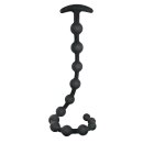 NMC 19 Inch Ribbed Silicone Anal Beads Black