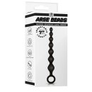 NMC 7 Inch Ribbed Silicone Anal Beads Black