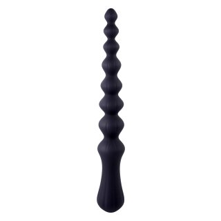 NMC 9.5 Inch Ribbed Silicone Anal Ball Beads Black