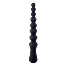 NMC 9.5 Inch Ribbed Silicone Anal Ball Beads Black