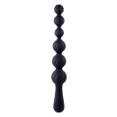 NMC 9.5 Inch Ribbed Silicone Anal Ball Beads Black