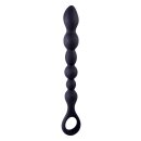 NMC 10 Inch Ribbed Silicone Anal Ball Beads Black
