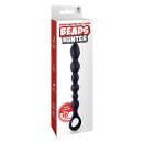 NMC 10 Inch Ribbed Silicone Anal Ball Beads Black