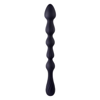 NMC 10,5 Inch Ribbed Silicone Anal Ball Beads Black