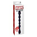 NMC 10,5 Inch Ribbed Silicone Anal Ball Beads Black