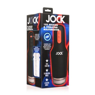 Curve Toys Sucking and Vibrating Masturbator - 15X - Black