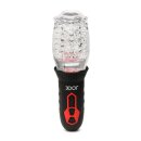 Curve Toys Spinning and Vibrating Masturbator - Transparent/Black
