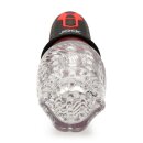 Curve Toys Spinning and Vibrating Masturbator - Transparent/Black