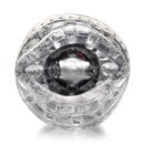 Curve Toys Spinning and Vibrating Masturbator - Transparent/Black