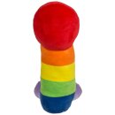 Plüsch-Penis Regenbogenfarben 30 cm