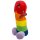 Plüsch-Penis Regenbogenfarben 30 cm