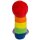 Plüsch-Penis Regenbogenfarben 30 cm