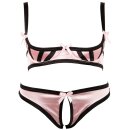 Cotelli Collection Set of rose satin with black details -...