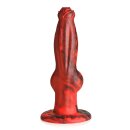 XR Brands Hel-Wolf Stoß- und Vibrations-Dildo Rot Schwarz
