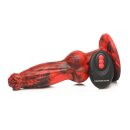 XR Brands Hel-Wolf Stoß- und Vibrations-Dildo Rot Schwarz
