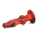 XR Brands Hel-Wolf Stoß- und Vibrations-Dildo Rot Schwarz