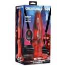 XR Brands Hel-Wolf Stoß- und Vibrations-Dildo Rot Schwarz
