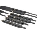 XR Brands Bondage Restraint Set with Belt and Connectors Black